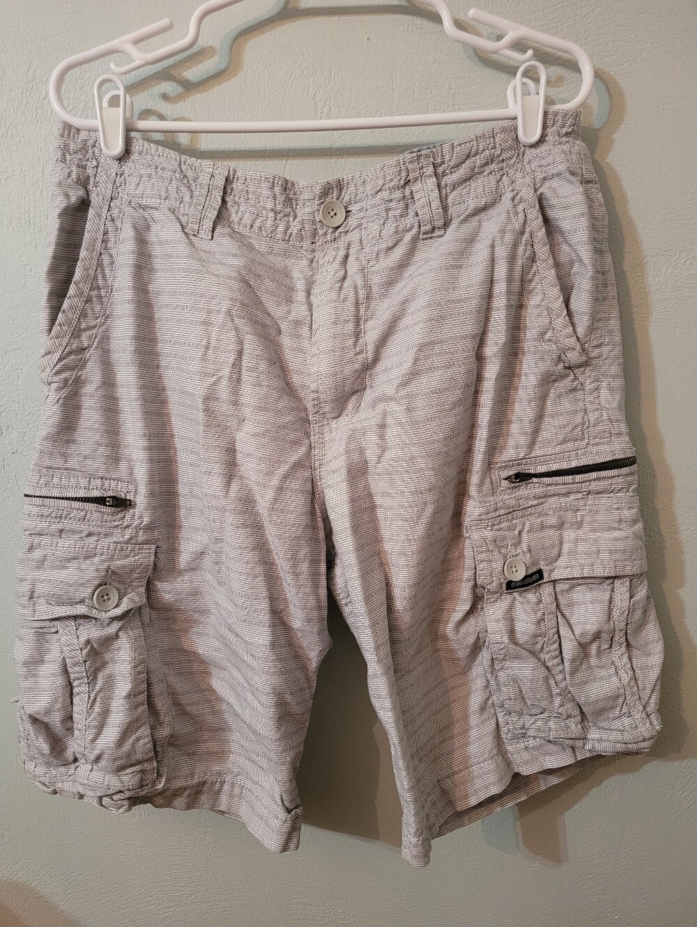 Quiksilver 100% Cotton Squad Cargo Men's Shorts Size 34W!